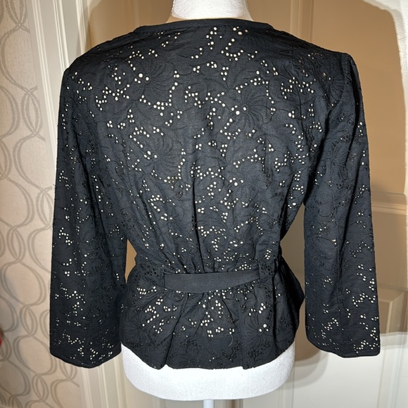 LOFT cutout belted blazer, black, 12P - Picture 5 of 14